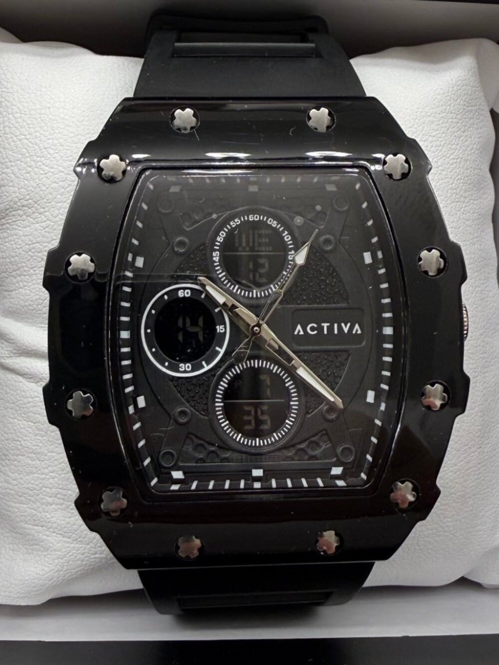 $99 Activa X Invicta Digital Essentials Men's Black 43mm 2605-003 Watch NIB